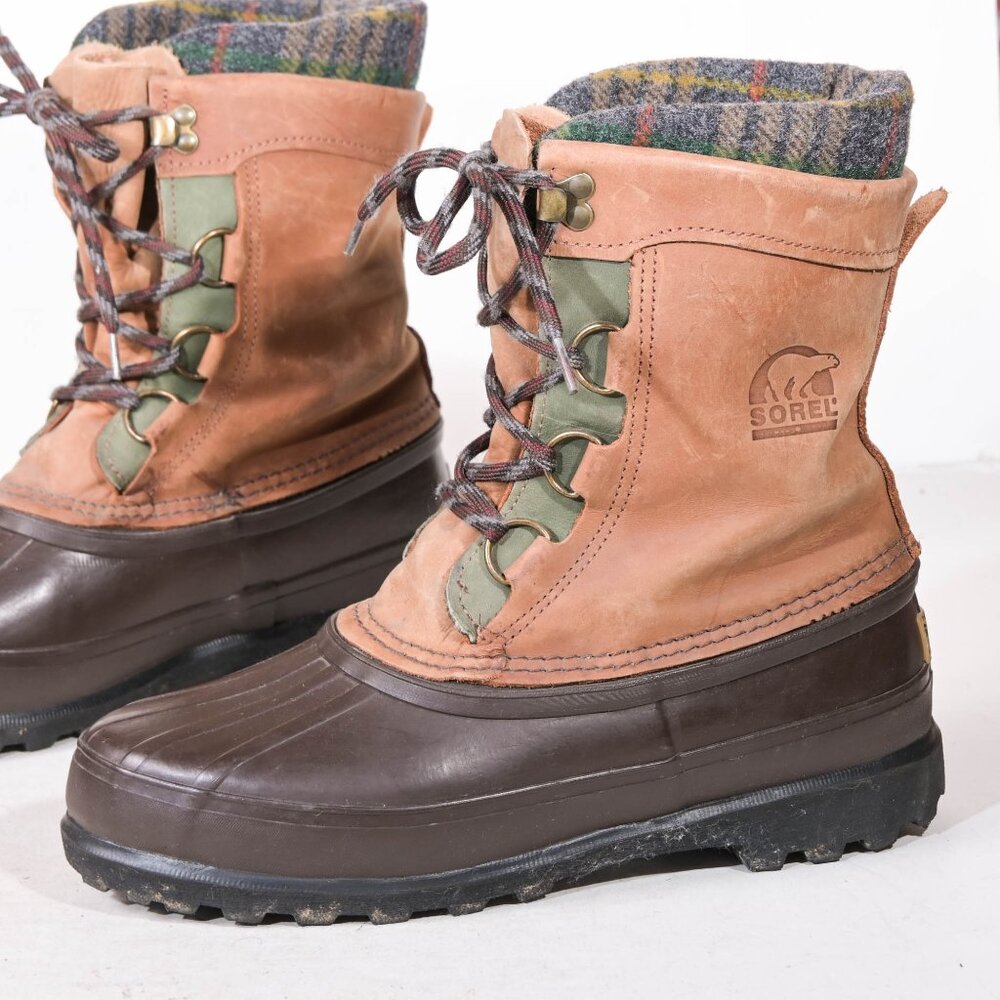 Sorel Made in Canada Flannel-Lined Boots - 9